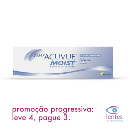 Lentes de Contato 1-DAY MOIST ASTIGMATISMO