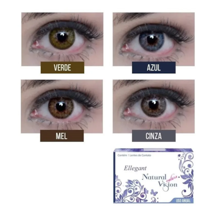 Lentes de Contato NATURAL VISION ELLEGANT ANUAL - Sem Grau