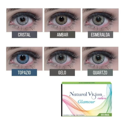 Lentes de Contato NATURAL VISION GLAMOUR ANUAL - Sem Grau